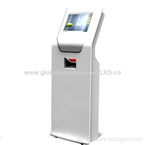 Scan bar-code kiosk with 17-inch LCD touchscreen and WiFi PC inside